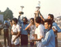 JCT players celebrating Durand Cup Victory 1987.