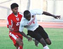 Daljit Singh defending EB Striker